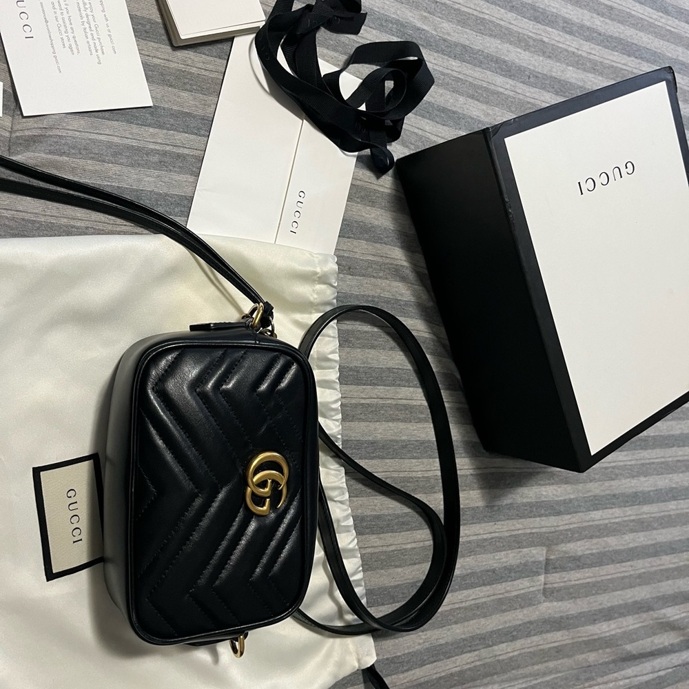 Gucci Marmont Matelasse mini camera bag